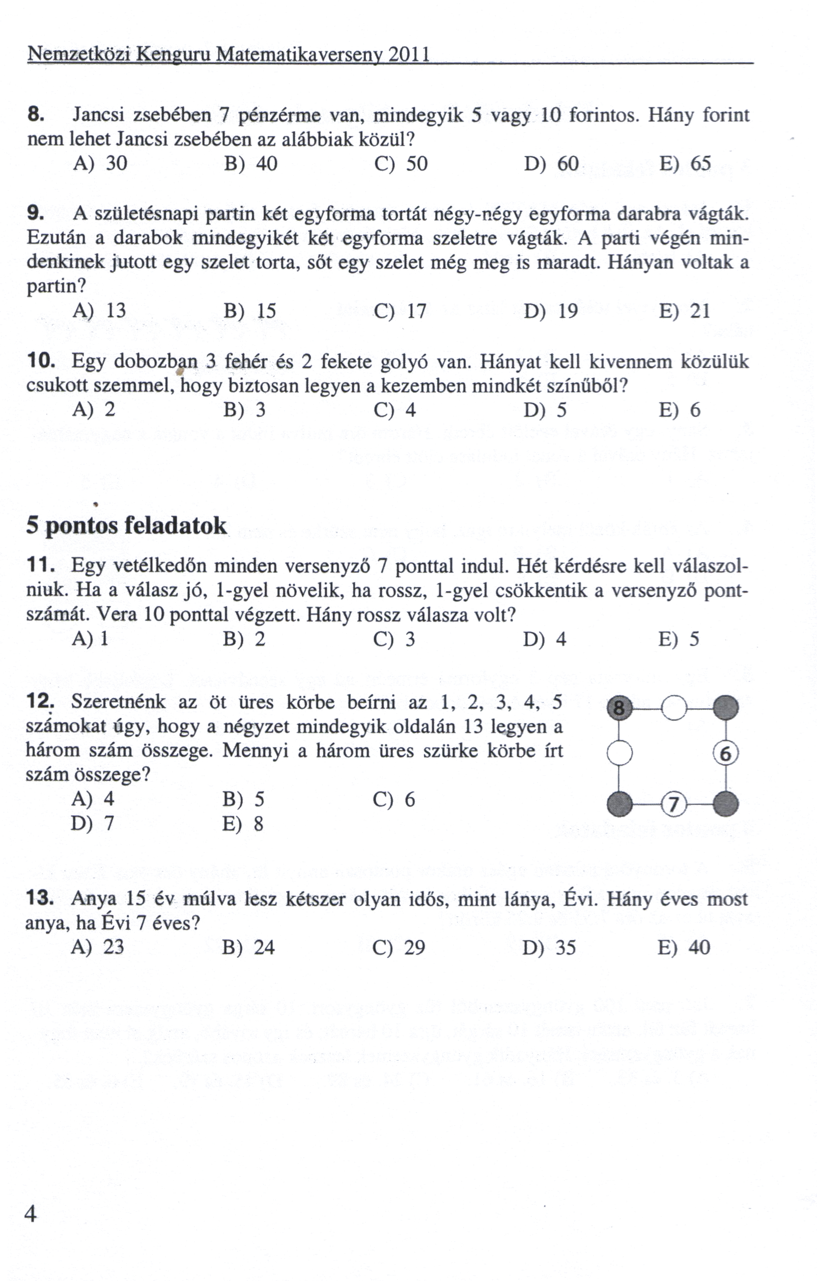 zrínyi ilona matematikaverseny 2015 feladatok 2 osztályos magyarul
